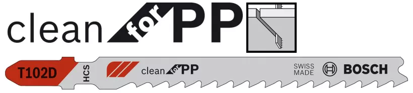 Lame de scie sauteuse BOSCH T 102 D (lot de 5) clean for PP